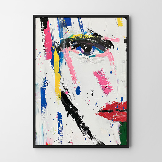plakaty Plakat Twarz v2 abstrakcja malarska