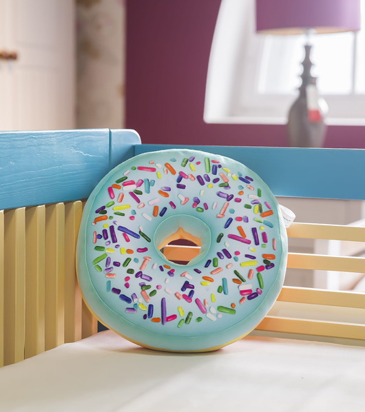 poduszki z grafiką Poduszka Pączek Donut Mały Miętowy