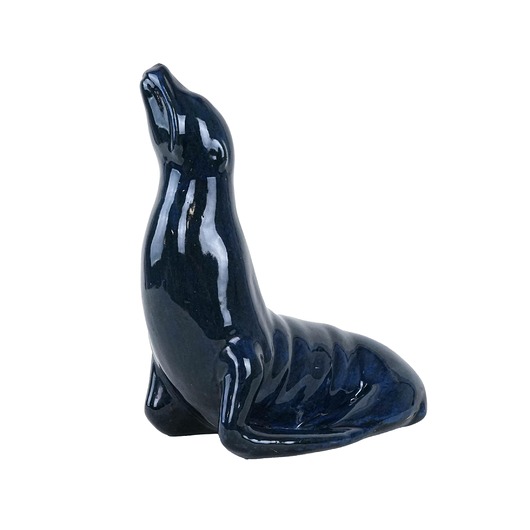 figurki i rzeźby Figurka ceramiczna foka, włoski design, lata 60, produkcja: Włochy