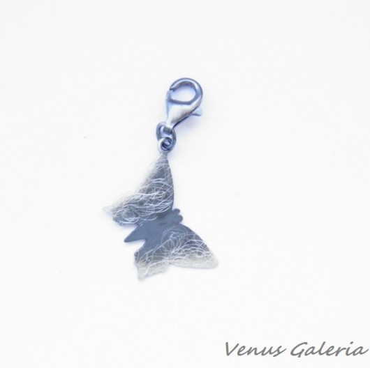 Charm srebrny -Butterfly gray VENUS GALERIA