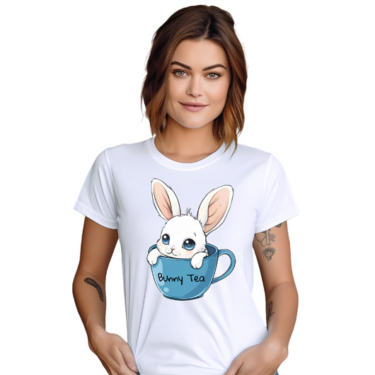 t-shirt damskie Koszulka zając t-shirt królik