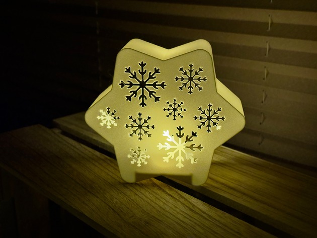 dekoracje świąteczne Gwiazdka (płatki śniegu) - świecąca ozdoba, Boże narodzenie, Święta