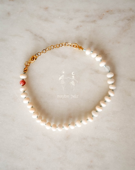 bransoletki na sznurku Bransoletka Cloud z muszli