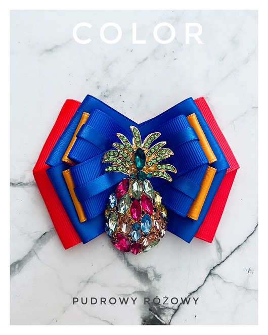 broszki Kolekcja COLOR Brosza z Ananasem z kryształów