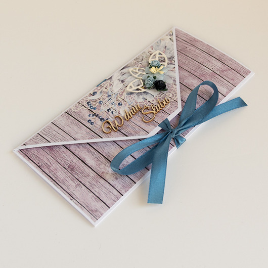 kartki scrapbooking Kartka ślubna folder na pieniądze kieszonka