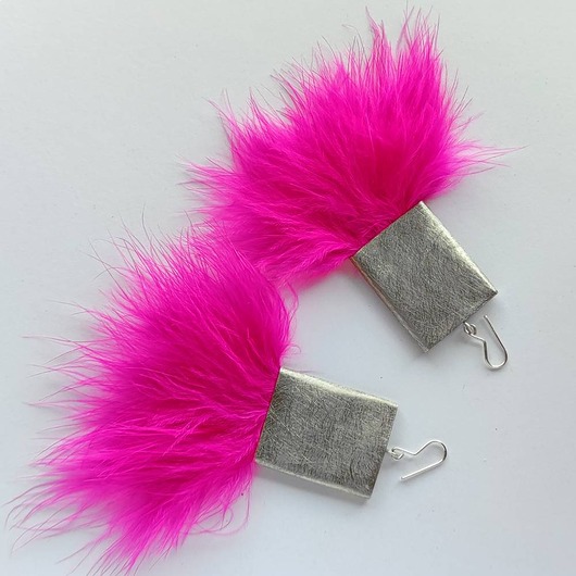 kolczyki z piórami PIÓRKO kolczyki