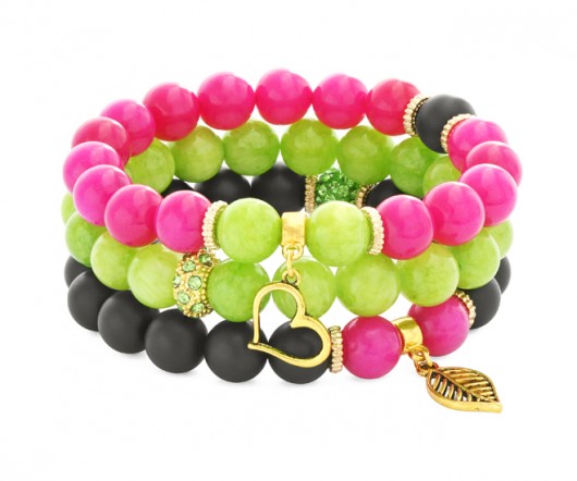 Fuchsia, black & lime set. Lavoga