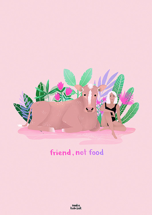 Plakat friend,not food nadia kubczak