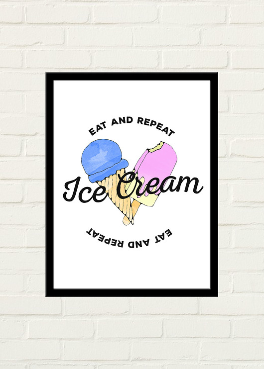 Ice Cream Plakat 30x40 GAU Home