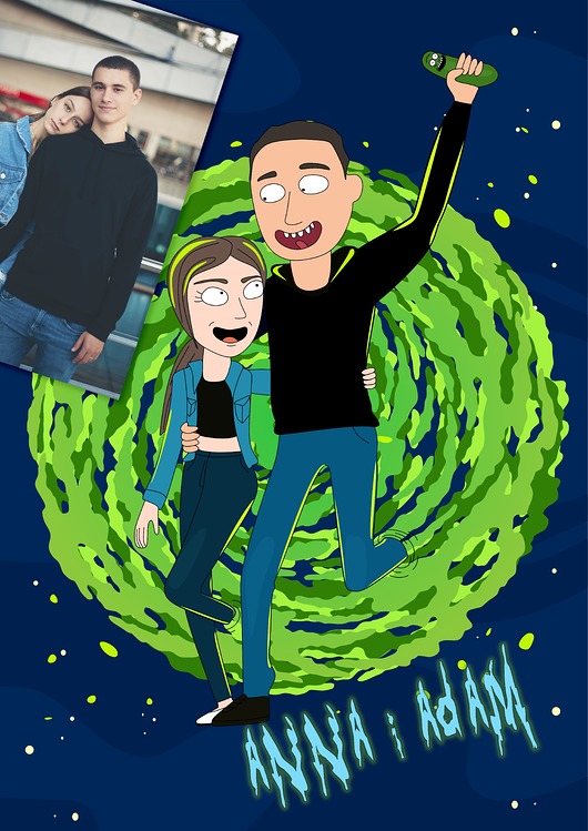 plakaty Plakat Rick & Morty portret  +  WYDRUK A3