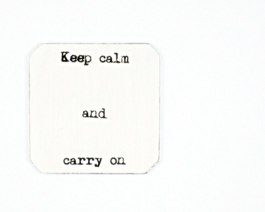 keep calm and carry on : podkładka pod kubek miniart