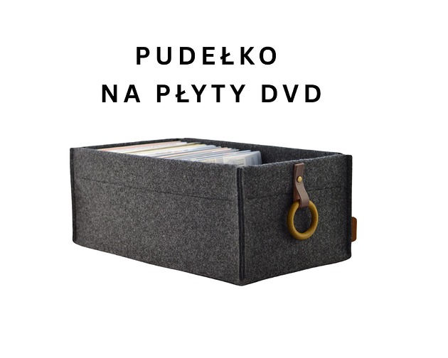skrzynki, kufry i pudła Pudełko na płyty DVD - pojemnik grafitowy