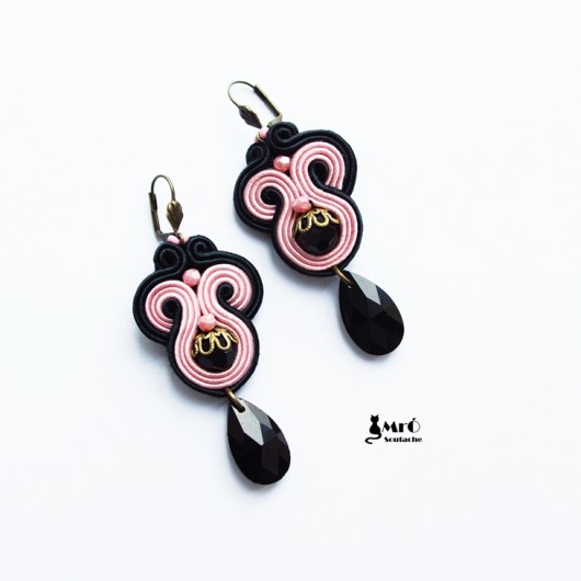 Sybilla- kolczyki  sutasz (soutache) Mró Soutache