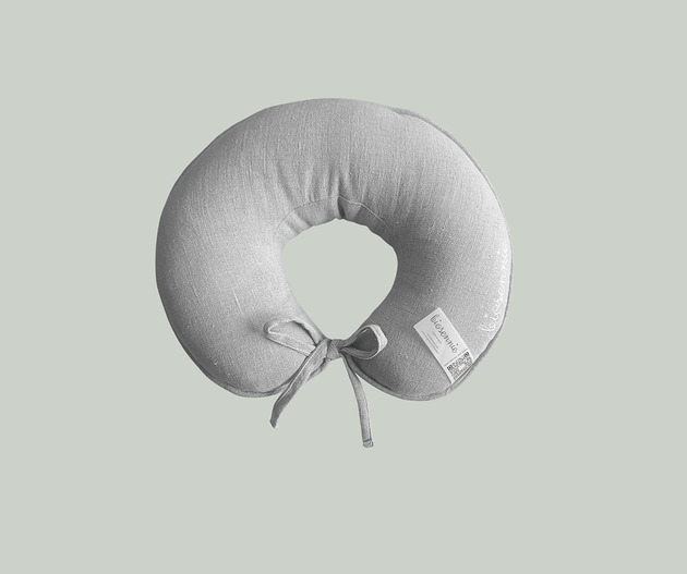 poduszki, poszewki - różne Lniany rogal podróżny Biosennie