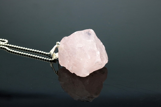Brazi Colare Kwarc Różowy srebro Brazi Druse Jewelry