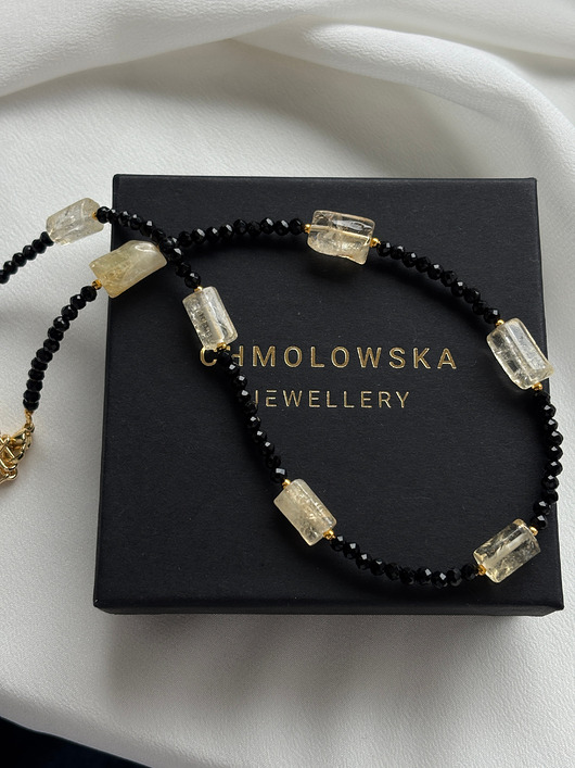 złote naszyjniki Naszyjnik Cytryn i Turmalin