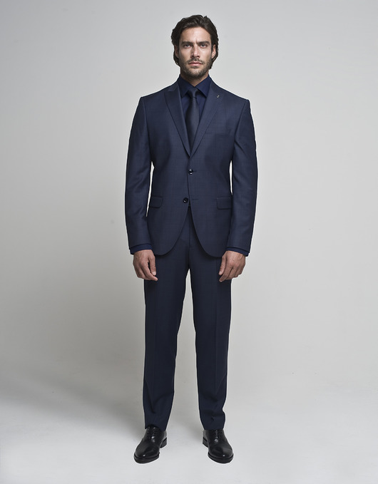 garnitur męski polazzo granatowy classic fit BORGIO