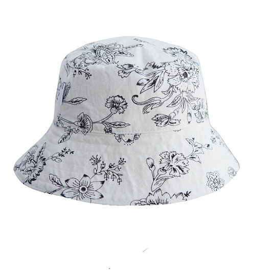 kapelusze damskie Bucket hat rycinowe kwiaty
