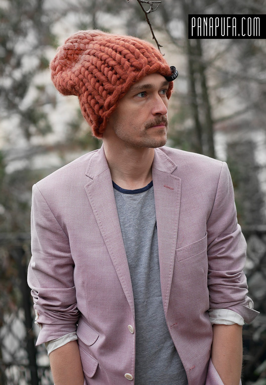 czapki i kapelusze męskie 100% wełna merino czapka Beanie w grubym splocie