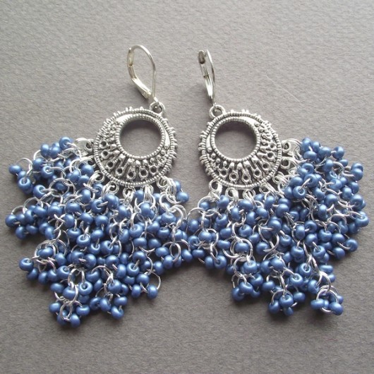 bellydance chain mail niebieskie AgiTo Pracownia Artystyczna