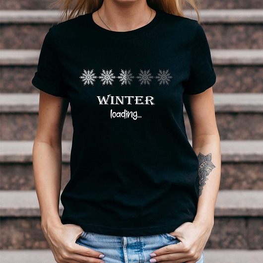 t-shirt damskie Koszulka damska organiczna Winter loading...