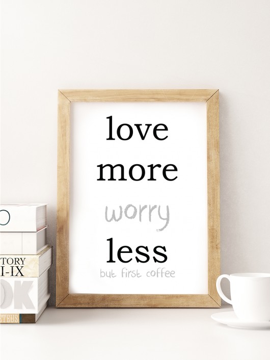 LOVE more COFFEE plakat grafika 50cm x 70cm Cghome
