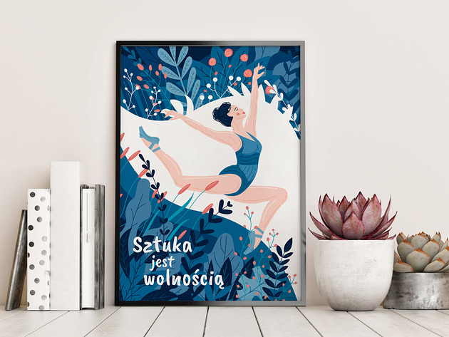 Plakat taniec "Sztuka jest wolnością" Patrycja Łata