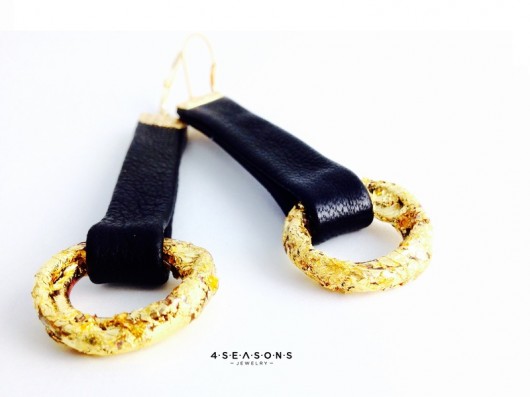 Kolczyki ze skóry naturalnej 4 Seasons Jewelry