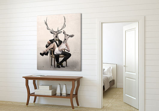 OBRAZ NA PŁÓTNIE -  80x100cm marriage LUdesign gallery