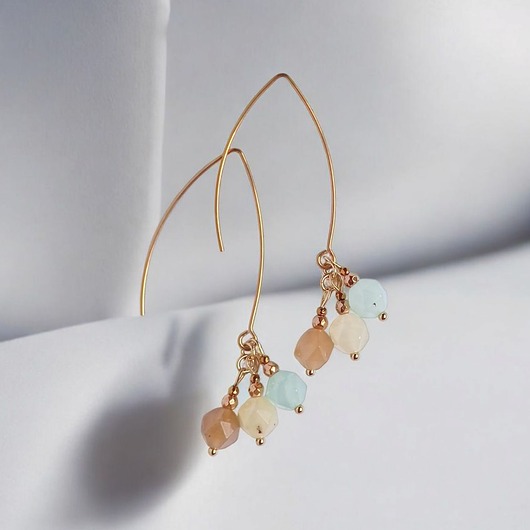 kolczyki z kamieniami Długie kolczyki : SPRING collection: JADEIT II