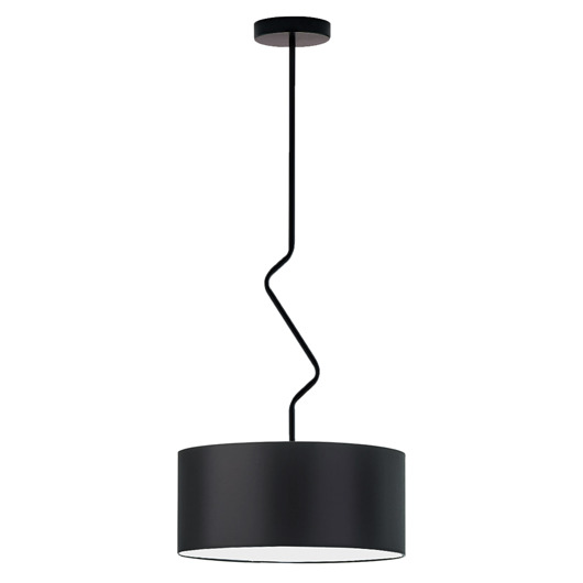 lampy wiszące Czarny żyrandol do salonu LOZANNA fi - 40 cm