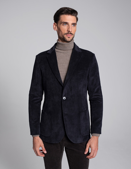 marynarki męskie Marynarka alluvioni granatowy slim fit