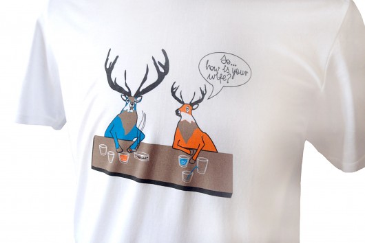 T-shirt unisex - Deer Wife - biały MUNGO