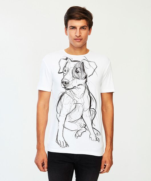 t-shirty męskie Parson Dog Men's T-shirt white