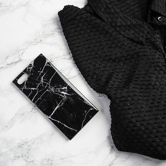 Glossy Corner Stone Black | Etui na telefon Unberry