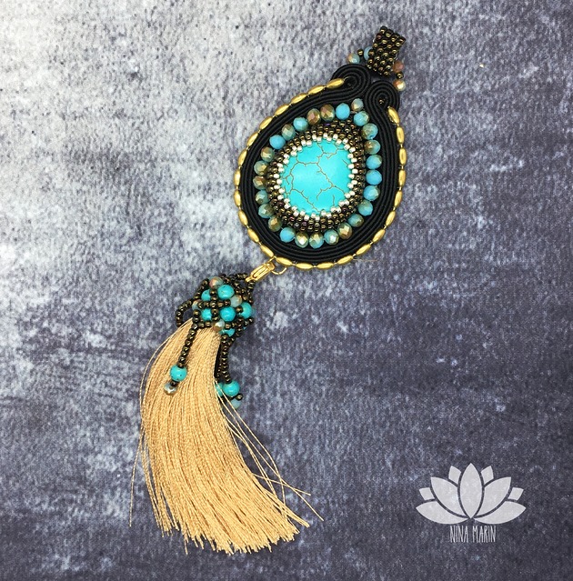 wisiory Wisior z turkusem sutasz