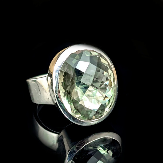 pierścionki srebrne Pierścionek sułtański zielony ametyst