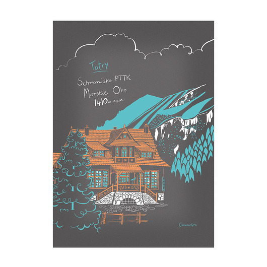 plakaty Plakat A4 Tatry Morskie Oko Schronisko PTTK