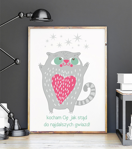 plakat. kocham... do gwiazd (format A3) Love Life and Forest