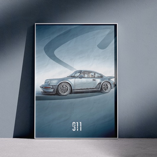 plakaty Plakat Legendy Motoryzacji - Porsche 911 Turbo