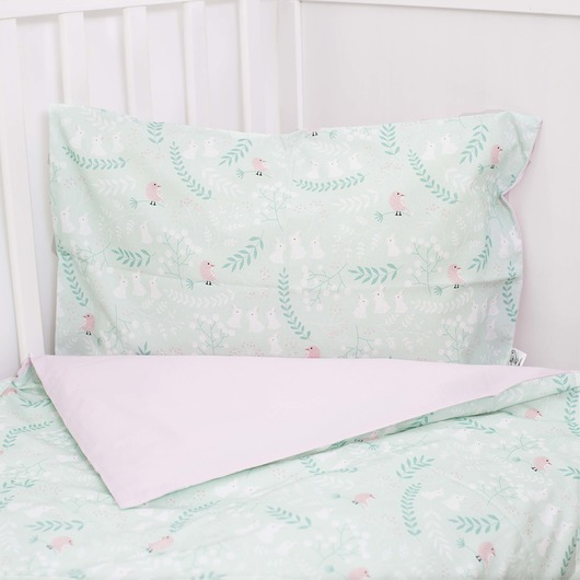 Pościel dla dziecka 90x120 Miętowe Ptaszki Cosy Cott