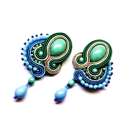 kolczyki soutache Sutaszowe kolczyki IKARIA