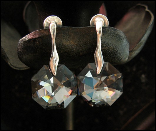 LUXURY- kryształ Swarovski Octagon Silver Night Little Dreamer