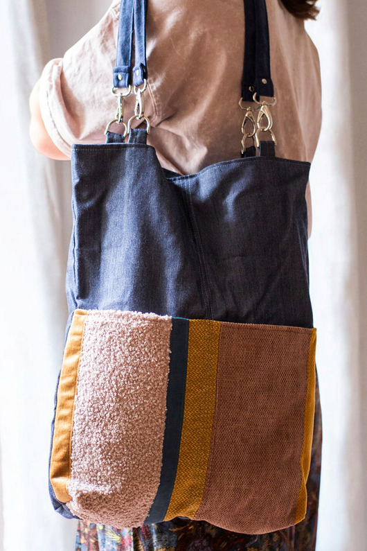 torby na ramię Patchworkowa jeansowa torebka damska