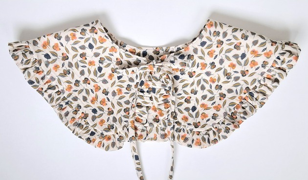 ubrania różne Muślinowy kołnierzyk w kwiaty i liście