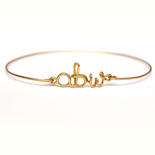Mini name bangle - napis do 6 znaków SHEandHE