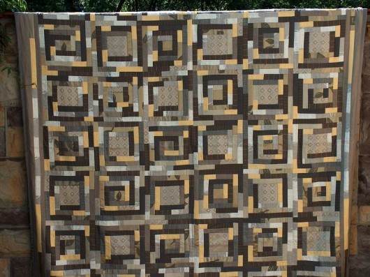 Narzuta patchwork :Oliwkowo-żółta MonikaKS