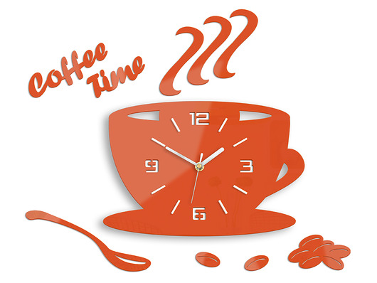 Zegar kuchenny Filiżanka 3d Pomarańcz ModernClock