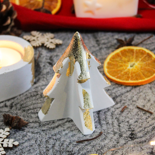 choinki Betonowa choinka dekoracyjna mała biała lub złota