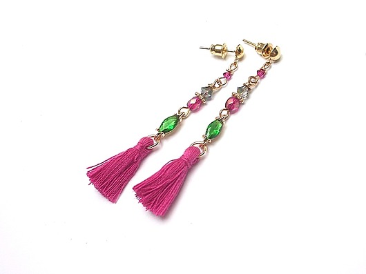 Kolczyki chwosty BOHO - exotic vol. 3 /26 -06-19/  KiKa pracownia